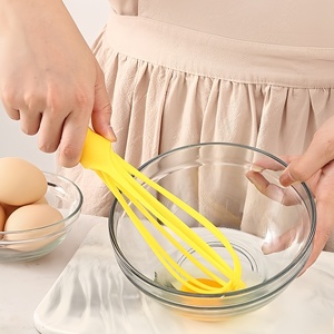 Fouet pliable élégant en acier pour œufs, batteur réglable en plastique pliable, idéal pour la maison et les recettes - Product Image 5