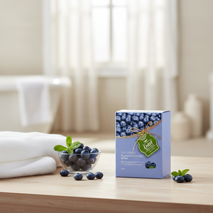 Entel (Blueberry) Mascarilla de belleza facial de fabricación coreana para el hogar, mascarilla facial y corporal para piel seca, muestra gratis - Product Image 3