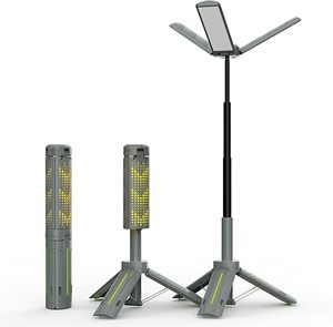 Lámparas de Trabajo Telescópicas Inalámbricas con 3 Cabezales LED, Linterna de Trípode de Emergencia Regulable - Product Image 1