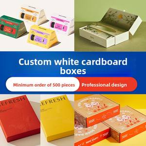 Caja de regalo publicitaria con impresión a color, caja de cartón personalizada con diseño de piel de vaca, caja de cartón blanca con cajón, caja de embalaje para cosméticos, caja de regalo para té. - Product Image 1