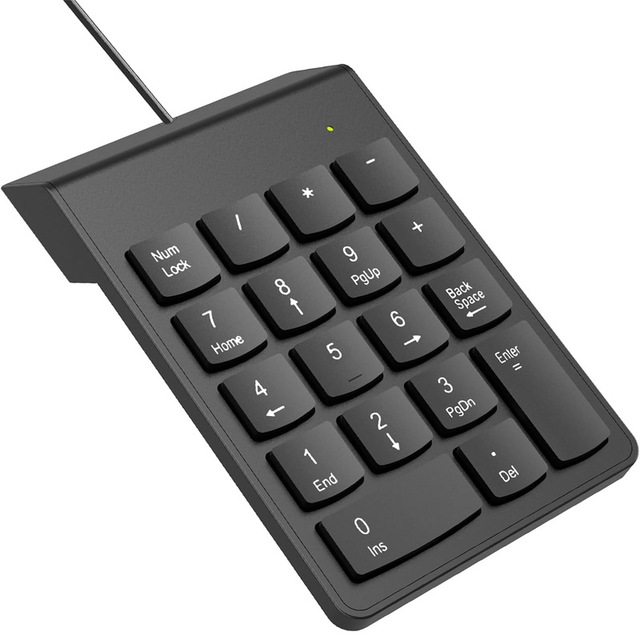 Mini Cash Register Use Portable Wired Numeric Keypad, Desktop Laptop Computer Digital Keyboard