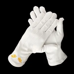 High Quality Cheap Case Accesorios Masnicos Espada Blanca Algodn Masnico Masonic Accessories White Sword Cotton Masonic Gloves