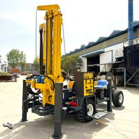 Foreuse de puits d'eau sur remorque WD-200, profondeur de forage de 200 m, facile à utiliser avec pompe 220 V et composants essentiels du moteur