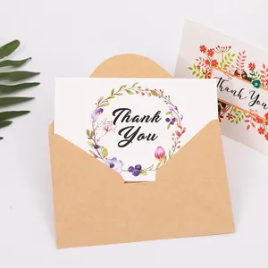 4 x 6 Customized design birthday greeting thank you cards with envelopes