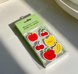 パーソナライズされたダイカットカスタムアップルバナナステッカーラベルカラフルなデザイン装飾漫画フルーツステッカー - Product Image 5