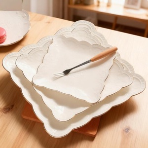 Modern Elegant Hotel <b>White</b> Ceramic <b>Dinner</b> <b>Set</b> Wedding Tableware European Dinnerware <b>Sets</b> Wholesale Plates <b>Sets</b> Dinnerware - Product Image 4