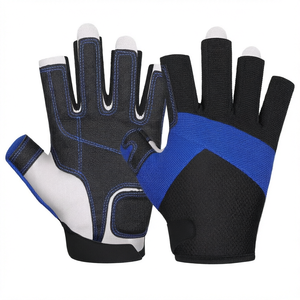 3mm SBR Neoprene Waterproof <b>Gloves</b> <b>Black</b> <b>Fingerless</b> Diving <b>Gloves</b> Non Slip Palm for Fishing Surfing Hunting - Product Image 1