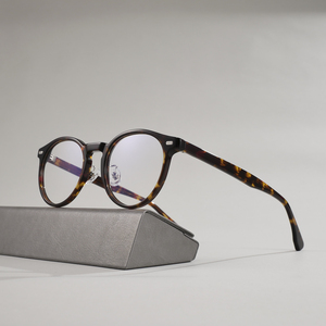 Custom Anti Blue Light Glasses Handmade Acetate Optical <b>Frames</b> Vintage Round <b>Eyeglass</b> <b>Frames</b> Prescription Glasses <b>Frame</b> - Product Image 4
