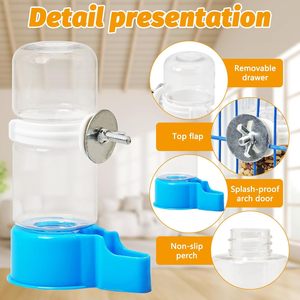 Dispensador Automático de Agua para Pájaros, Productos para Loros, Bebedero y Comedero para Aves - Product Image 3