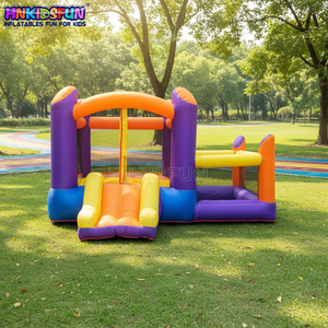 Mini château gonflable commercial en PVC pour tout-petits avec toboggan, petit château gonflable d'intérieur pour enfants pour jouer à la maison - Product Image 1