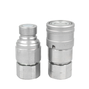 1/2 Zoll BSP NPT 5000 PSI Verzinkte ISO 16028 Flachgesicht-Hydraulik-Schnellkupplung für Radlader Schneefräse Traktor-Anschlüsse - Product Image 1