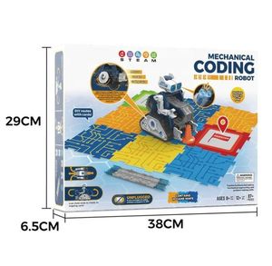 Nuovo Design 87 pezzi educativi fai da te percorsi di assemblaggio a vapore di codifica elettrica Kit robotica Robot meccanico giocattolo di carta per bambini - Product Image 6