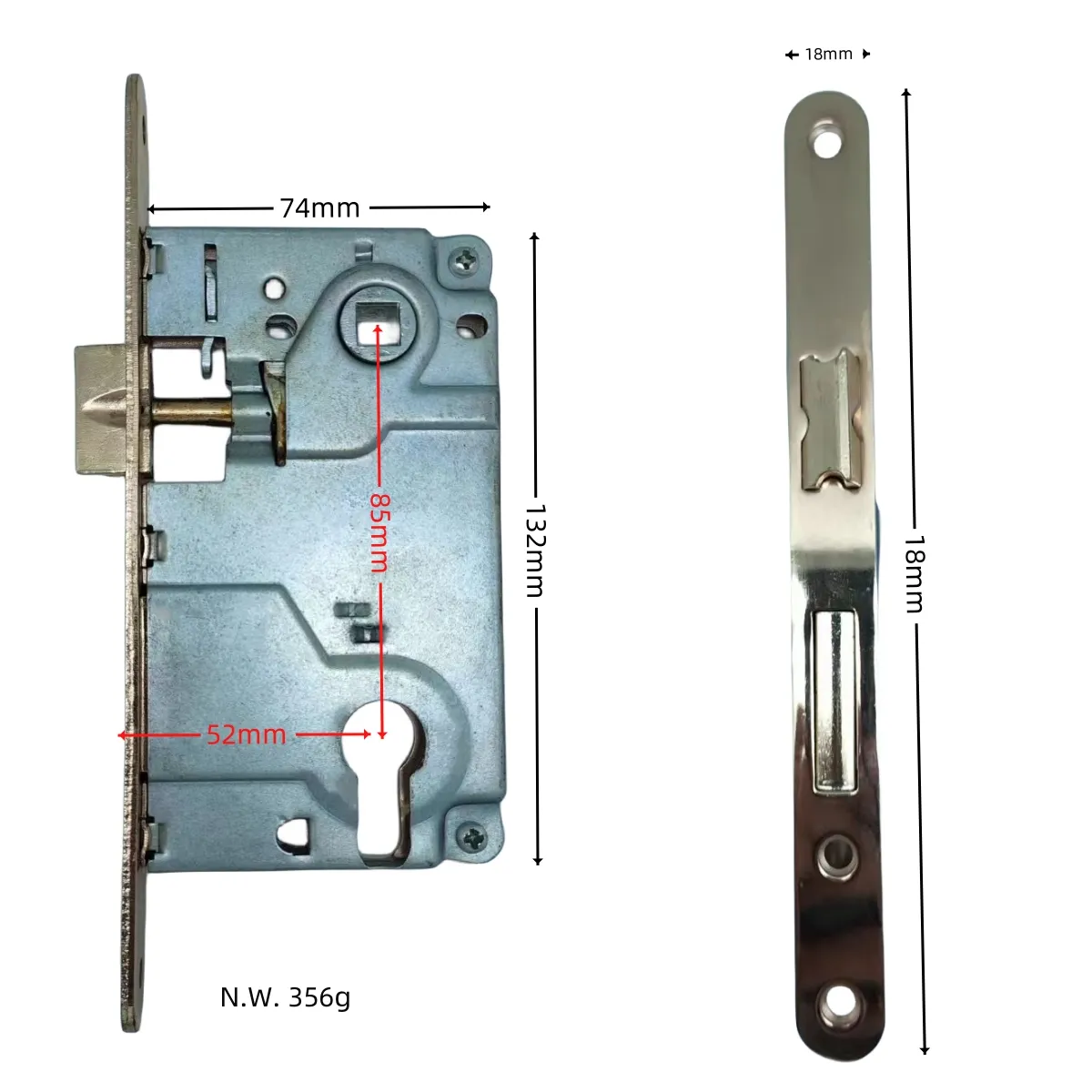 OEM Harga kompetitif Mortise kunci Tubuh