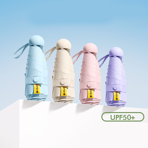Nouveau design OEM de parasol capsule promotionnel de poche portable UV petit parapluie pliable personnalisé Mini 5 pliable - Product Image 1