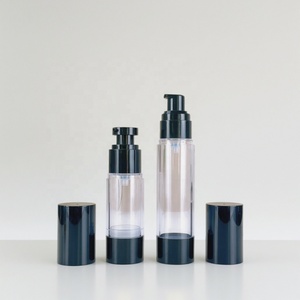 Skin Care Lotion Black 15Ml 30Ml 50Ml 80Ml 100Ml 120Ml 150Ml 200Ml Clear Plastic Airless <b>Pump</b> <b>Bottle</b> for Lotion Serum - Product Image 1
