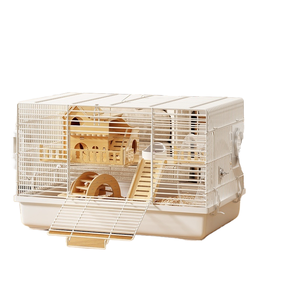 Cage de luxe surdimensionnée pour animaux de compagnie Golden Bear 47 60 fournitures de maison de base solides avec fermeture à bouton pour petits animaux grande Cage en bois - Product Image 5