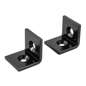 ขายส่งสีดําElectrophoresisเหล็กคาร์บอนLรูปร่างมุมขวาBraceสําหรับ3030 Seriesสล็อต6มม.โปรไฟล์อลูมิเนียม - Product Image 2