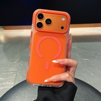 Coques de téléphone antichoc en acrylique mat pour iPhone 18 17 Pro 16 Pro Max, compatibles avec la charge sans fil et magnétique, finition givrée
