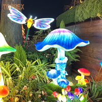 Toprex grand doux blanc chaud LED lumières de jardin décor de noël champignon conception paysage lumière DC alimentation IP65 note