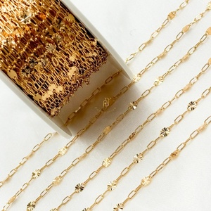 Catena GP US in Oro 14k Placcato, Stile Paperclip e Marina con Taglio Diamante, Gioielli Permanenti e Catene in Oro all'Ingrosso - Product Image 3