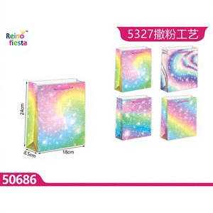 Sacchetti Regalo Peiyong all'Ingrosso con Design Colorato Stellato e Glitter per Feste ed Eventi, Modello 50686 - Product Image 1