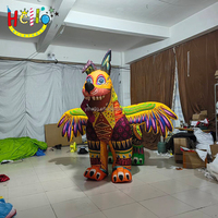 Costume de créatures mythiques gonflables personnalisées Costume gonflable de chien d'ailes de bête de dieu Costume gonflable de marche
