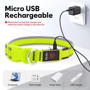 Collier pour <span class=keywords><strong>chien</strong></span> LED rechargeable, haute visibilité, collier de sécurité lumineux avec boucle à dégagement rapide - Product Image 3
