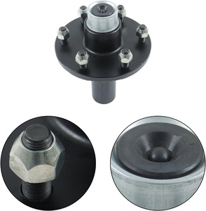 Kit d'axe de roue de remorque pré-assemblé 6 trous 5,5 pouces rond # 84 Broches de remplacement/réparation pour essieu de remorque de 5200-6000 lb - Product Image 6