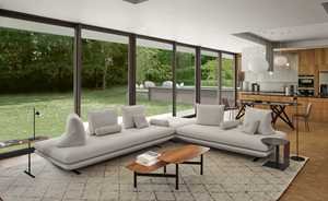 Innovative Modular Platform <b>Sofa</b> with Movable Backrest 3 Seater Versatile Couch for Modern Home - Product Image 2
