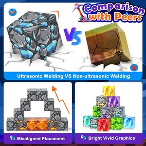 150 Blocchi Magnetici da Costruzione Giocattolo STEM, Cubi Magnetici Impilabili per Bambini, Regalo Gioco per Ragazzi e Ragazze dai <span class=keywords><strong>3</strong></span> Anni in su - Product Image 3