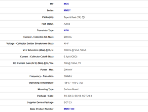 Transistor RF de Calidad CBI MMBT3904 200mA 200mW -55C~150C - Product Image 6