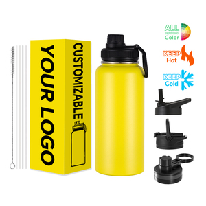 32oz 40oz 64oz Personalized Stainless Steel Vacuum Straw Tumbler Handle Lid Leak-Proof Thermal Insulation 6-12 Hours BPA Free - Product Image 1