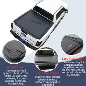 2019 2025 Chevy/GMC điện có thể thu vào xe tải giường tonneau Bìa hợp kim nhôm chống thấm nước khóa thông minh chống Pinch đèn LED - Product Image 3