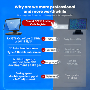 Terminal de Punto de Venta (TPV) SUNTEK SC2 de 15.6 Pulgadas con Soporte Plegable, Bajo Costo de Envío, Pantalla Táctil Capacitiva Octa-Core de Última Generación - Product Image 5