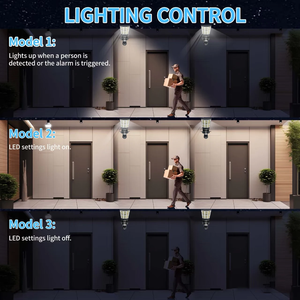 Lampu Jalan Kamera LED Tenaga Surya Outdoor Wifi IP66 Baterai 16000mAh <span class=keywords><strong>3</strong></span> Mode Lampu Sensor Deteksi Gerak Remote Siren Terintegrasi - Product Image 6