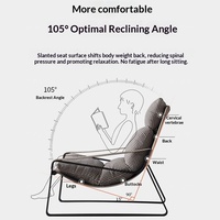 Chaise Selle de Luxe Léger Style Italien Moderne Minimaliste Nordique avec Accoudoirs en Métal pour Salon, Chambre, Bureau, Balcon