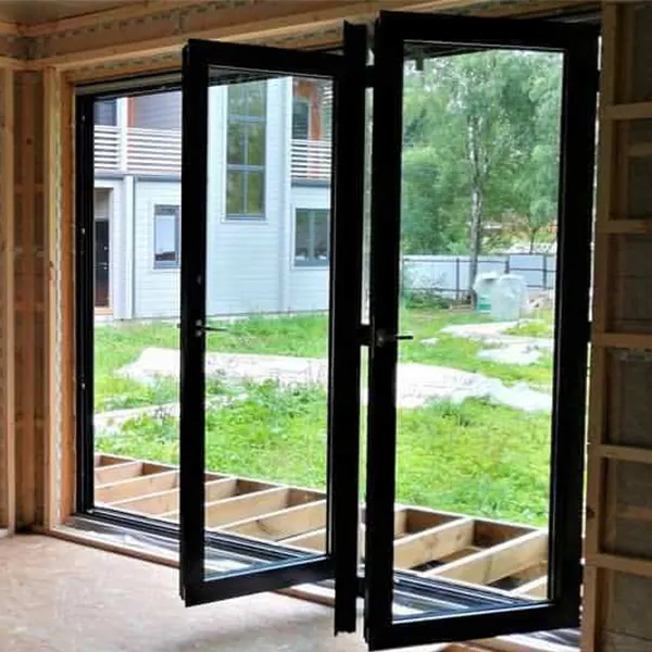 Ikealuminum 2023 portes de patio pliantes bon marché, portes de patio pliantes à bas prix, extérieur en aluminium, porte en verre pliante pour maison