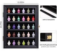Vitrine murale verrouillable pour figurines miniatures, porte anti-poussière, boîte de présentation pour figurines de collection