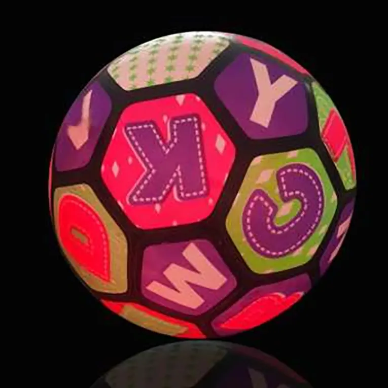 Flashing led PVC 78g ball light up foot ball for kids toy ball