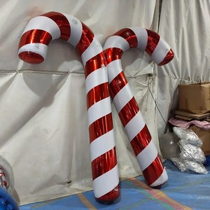 Lớn sáng bóng đồ trang trí Giáng sinh đèn ống Inflatable gương kẹo mía khổng lồ ngoài trời giáng sinh khuyến mại Nguồn cung cấp bên - Product Image 6