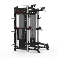 Machine Smith avec contrepoids POWERMAN FITNESS |   Rack de musculation multifonctionnel avec croisement de câbles