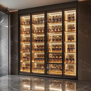 Exhibidor de Vinos de Lujo con Iluminación LED, Acero Inoxidable, Color Oro/Oro Rosa, con Control de Temperatura, para Hogar, Hotel, Restaurante - Product Image 6