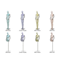 Maniquí Femenino de Cuerpo Completo Personalizado de Lujo, en Terciopelo y Fibra de Vidrio, con Cabeza y Base Metálica, para Exhibición de Ropa