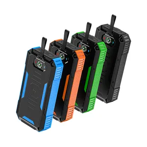 Hot Selling Products Waterproof 4USB Outputs Wireless Fast Charging Solar Power Bank 30000mAh With Flashlight Compass