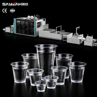 Hoge snelheid PP PET PS transparante waterbeker portiebeker maakmachine plastic beker maakmachine