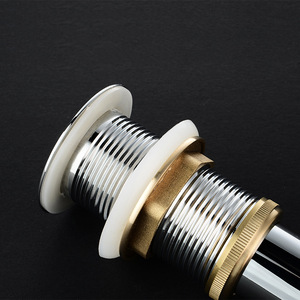 304 الفولاذ المقاوم للصدأ كبير زر أداة تصريف منبثقة سدادة كروم حوض دفع أسفل المياه بالوعة استنزاف - Product Image 3