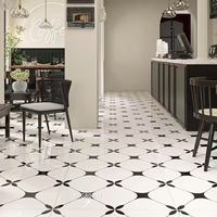 Carrelage en céramique moderne classique rustique 800x800mm, motif damier noir et blanc, finition mate, pour usage intérieur