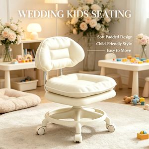 Sgabello con Ruote Universali, Panca con Ruote per Bambini, Piccola Sedia, Sedia con Barra Portaoggetti - Product Image 2