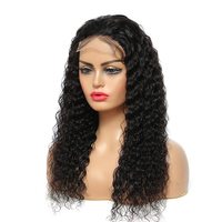 Perruque Lace Closure 4x4 en Cheveux Humains Vierges Indiens Bruts Ondulés Profonds, Pré-Pluckée avec Baby Hair, pour Femmes Noires - Vente en Gros Direct Usine
