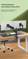 Swelix H11B double ressort à gaz robuste réglable ordinateur portable Lcd moniteur bras Support support de bureau support 14-32 pouces moniteur